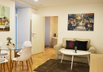 Typ 2 - 1030 Wien, Rechte Bahngasse Wohnzimmer, vienna apartments for rent monthly